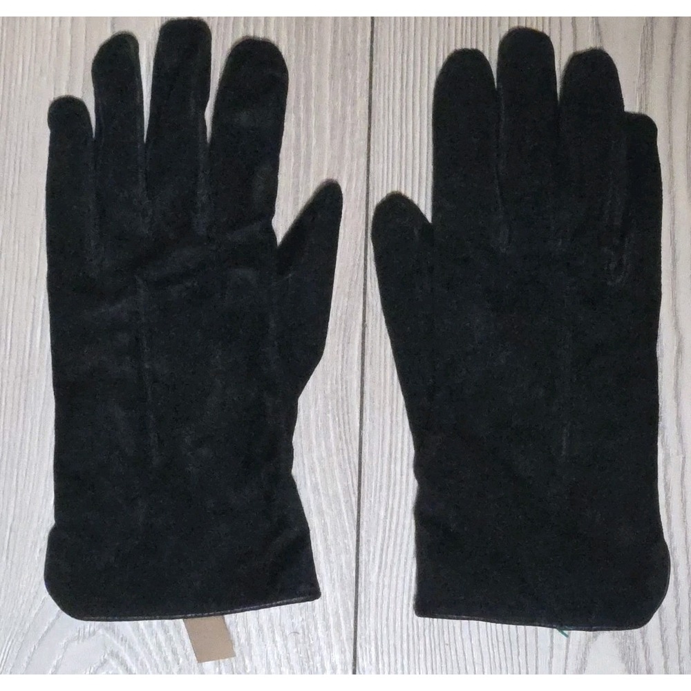 Women's Medium Aris Genuine Leather Suede Faux Fur Lined‎ Gloves